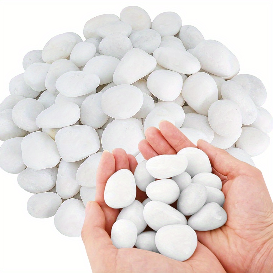 Fish Aquarium Home - 200/400g guijarros naturales blancos de alto