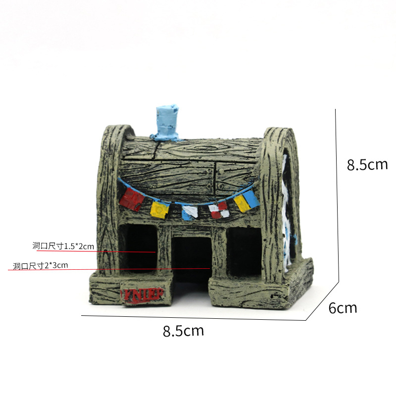 Decoración de acuario de dibuj - Aquarium Fish Cave reseña y precio