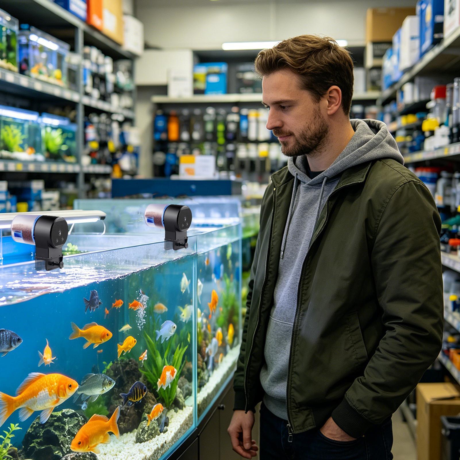 Alimentador automático de pece - Aquarium Fish Auto Feeder reseña y precio