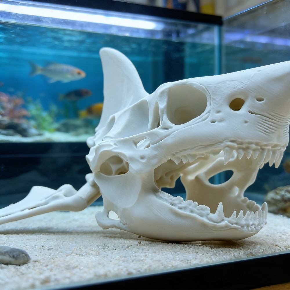 Cráneo de Tiburón Impreso en 3 - Aquarium Fish Shark reseña y precio