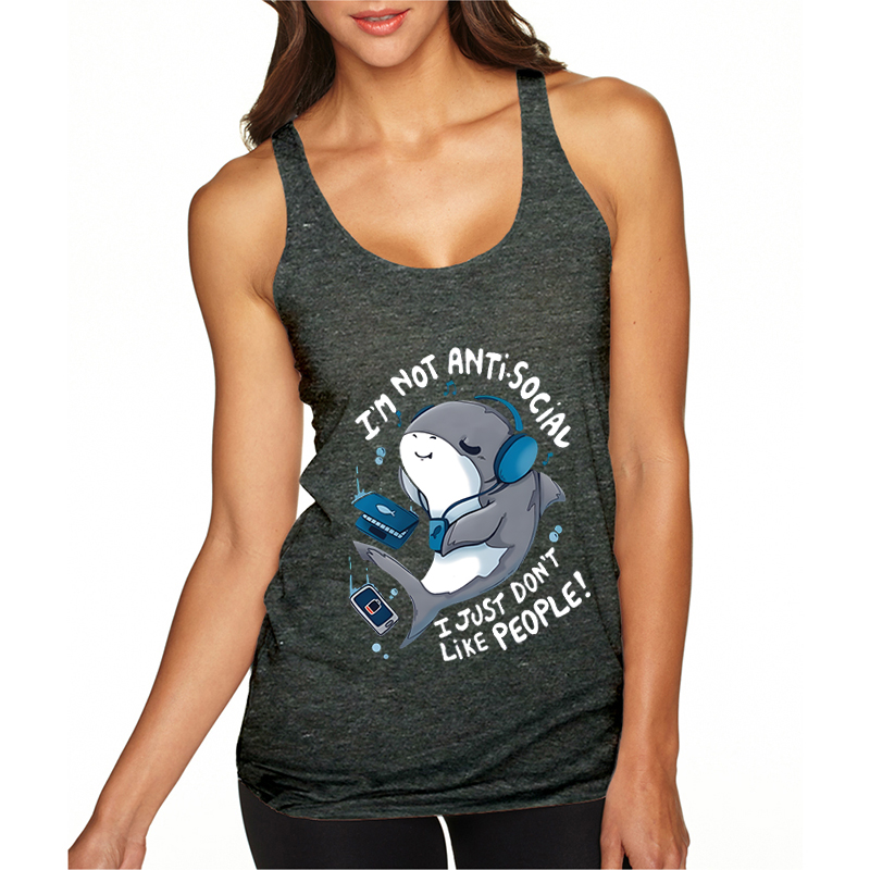 I'm Not Antisocial-Camiseta si - Aquarium Fish Shark reseña y precio