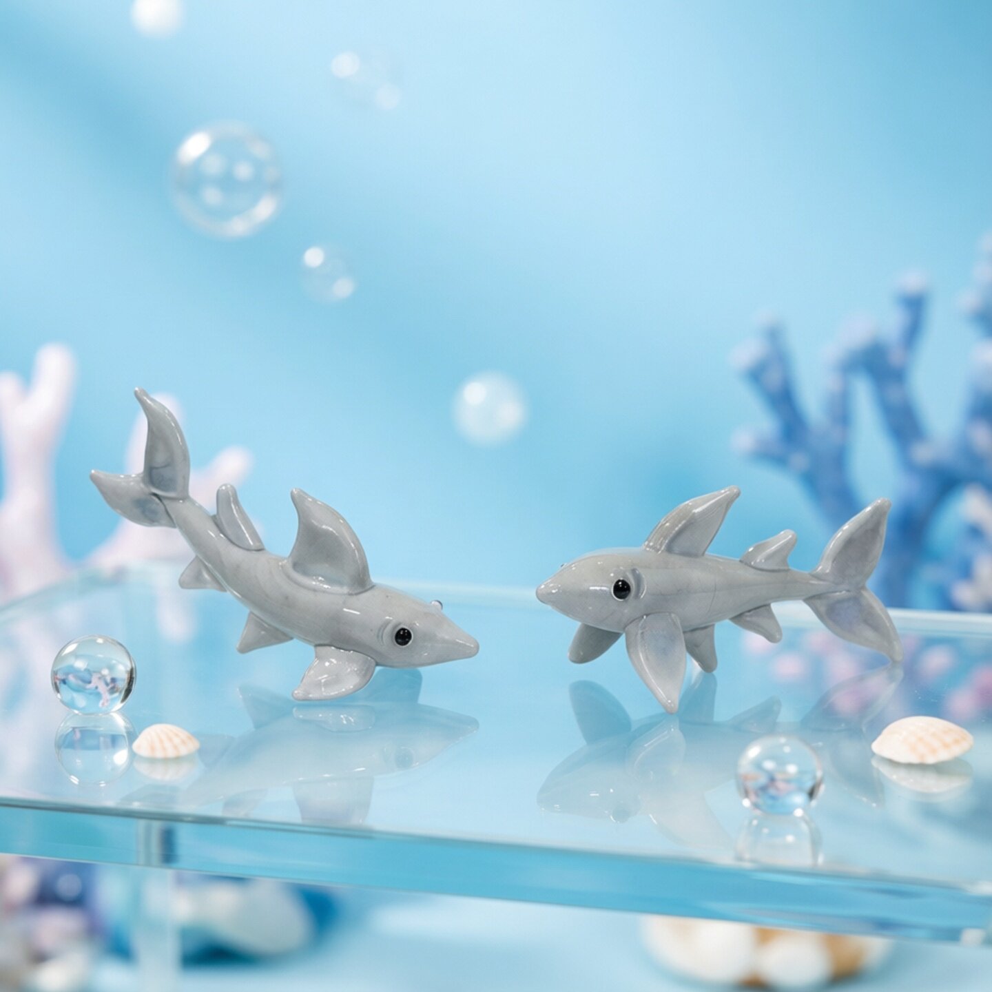 Figura de Tiburón de Vidrio He - Aquarium Fish Shark reseña y precio