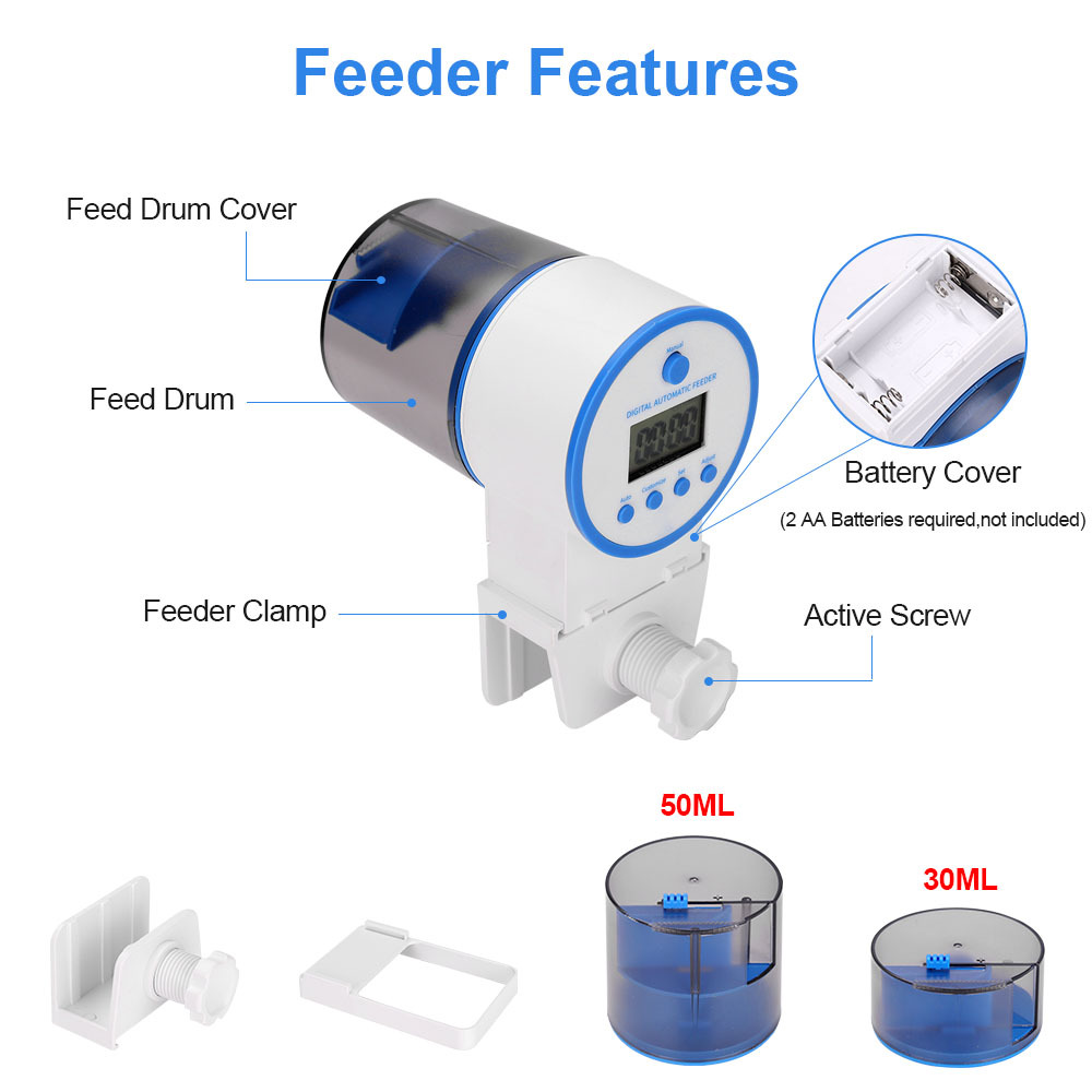 Alimentador Automático para Pe - Aquarium Fish Auto Feeder reseña y precio
