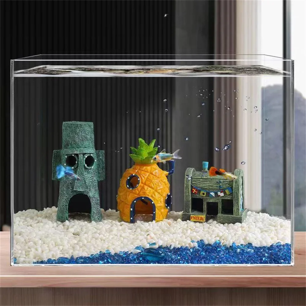 Decoración de pecera de dibujo - Aquarium Fish Japan reseña y precio