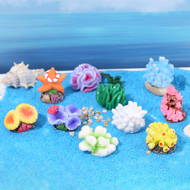Miniatura de resina de coral y - Aquarium Fish Cave reseña y precio