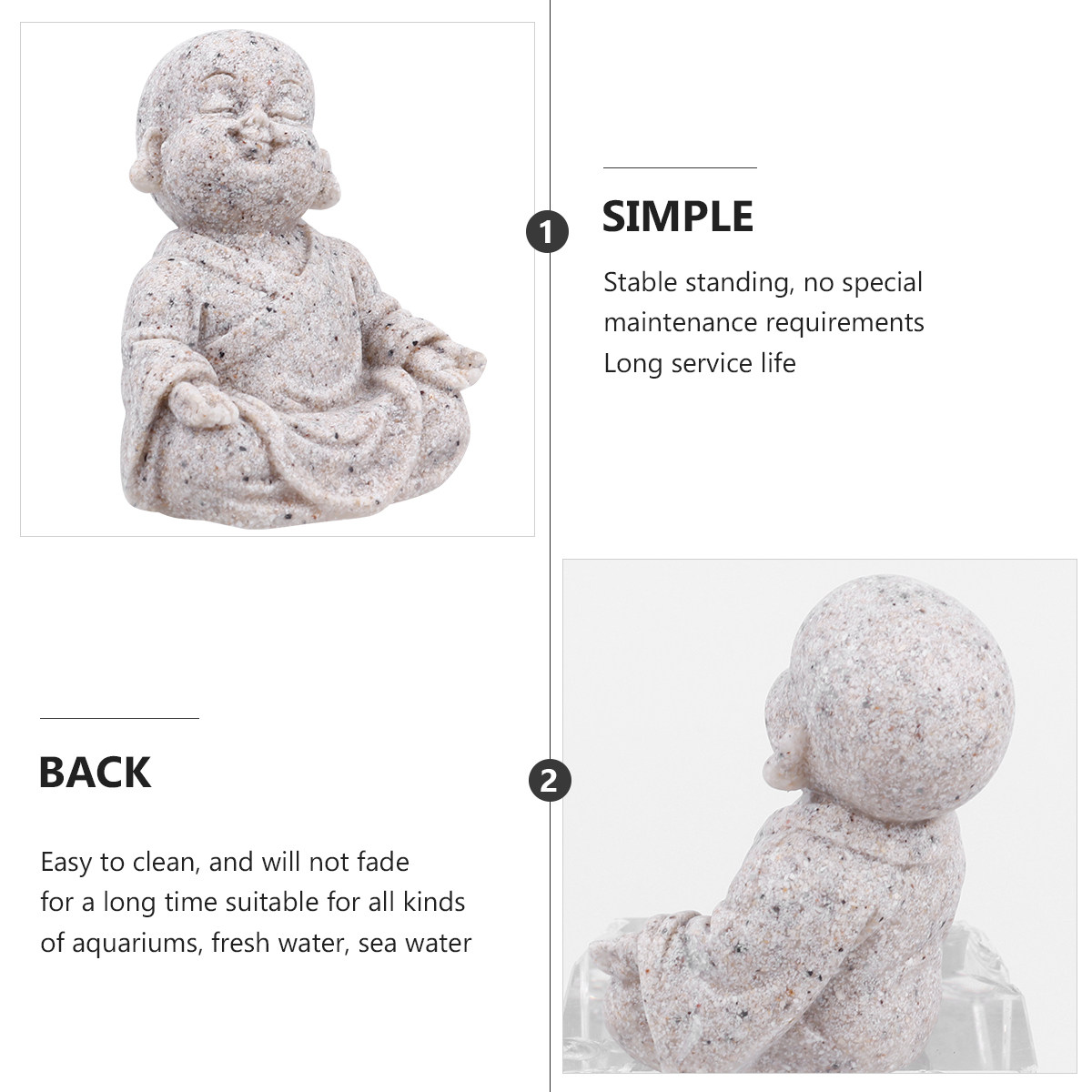 1 Pieza de Estatua de Buda Mai - Fish Aquarium Home reseña y precio