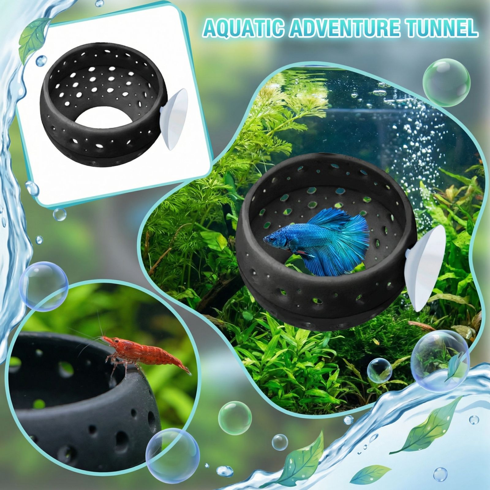 Túnel Escondite para Peces Bet - Aquarium Fish Cave reseña y precio