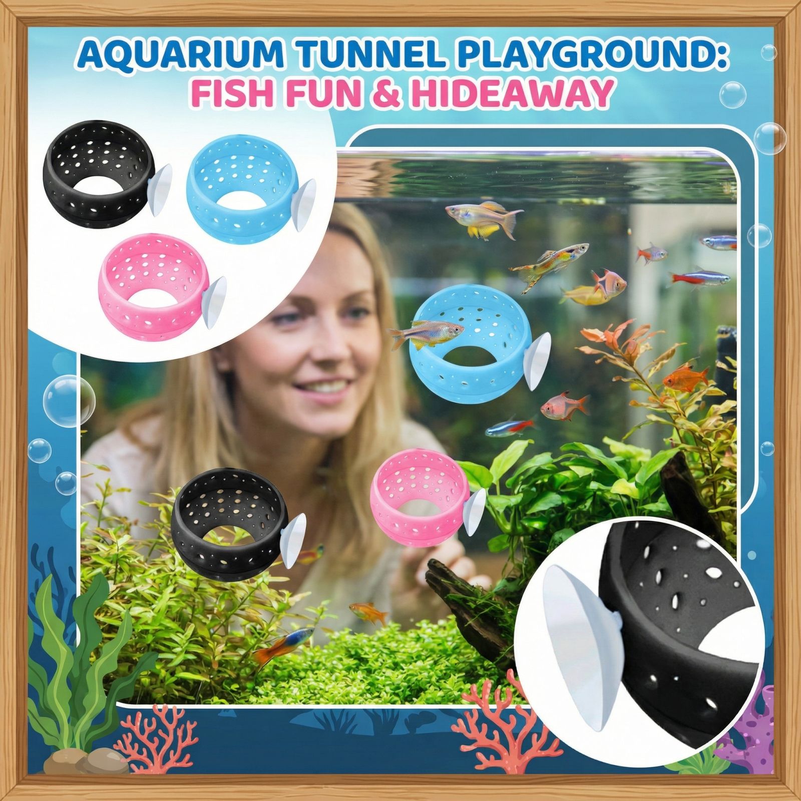 Túnel Escondite para Peces Bet - Aquarium Fish Cave reseña y precio