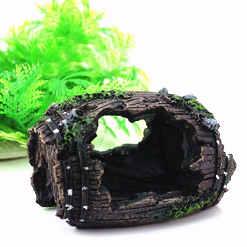Acuario barril Artificial cuev - Aquarium Fish Cave reseña y precio