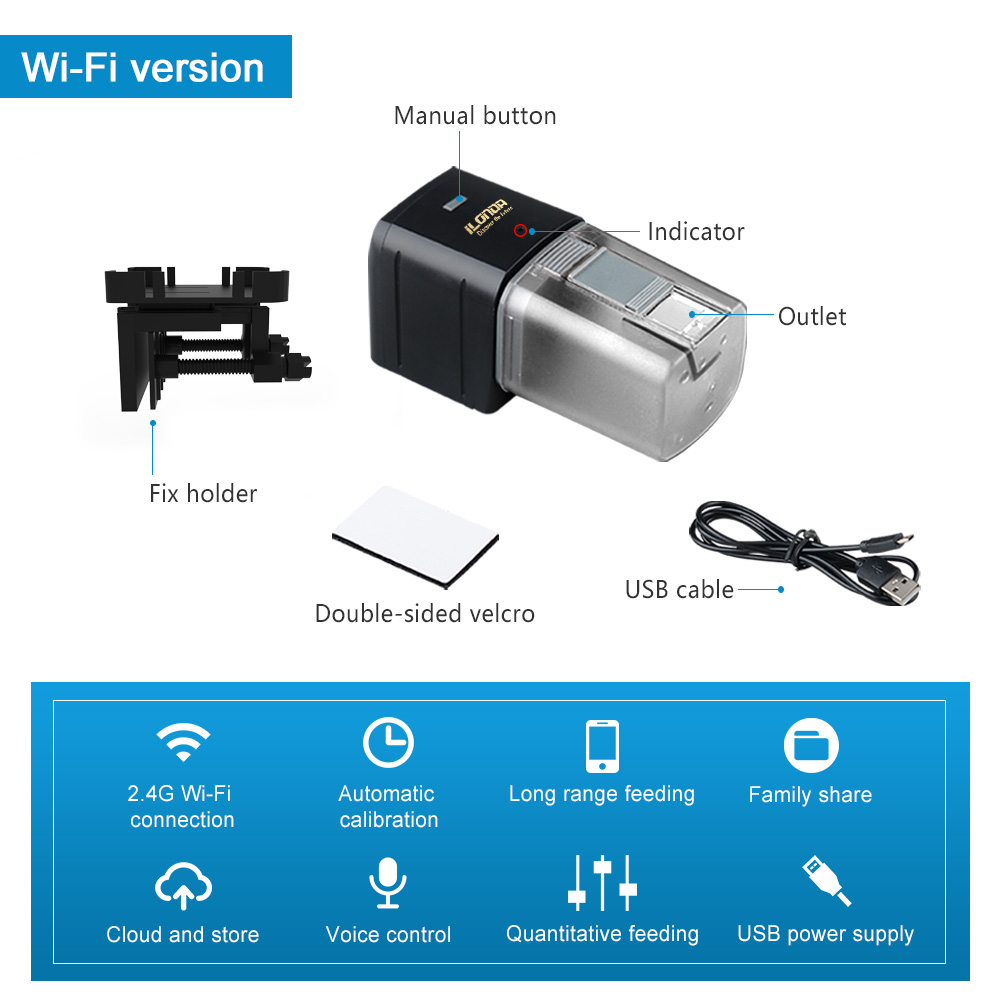 Alimentador de peces WiFi, ali - Aquarium Fish Feeder Automatic reseña y precio