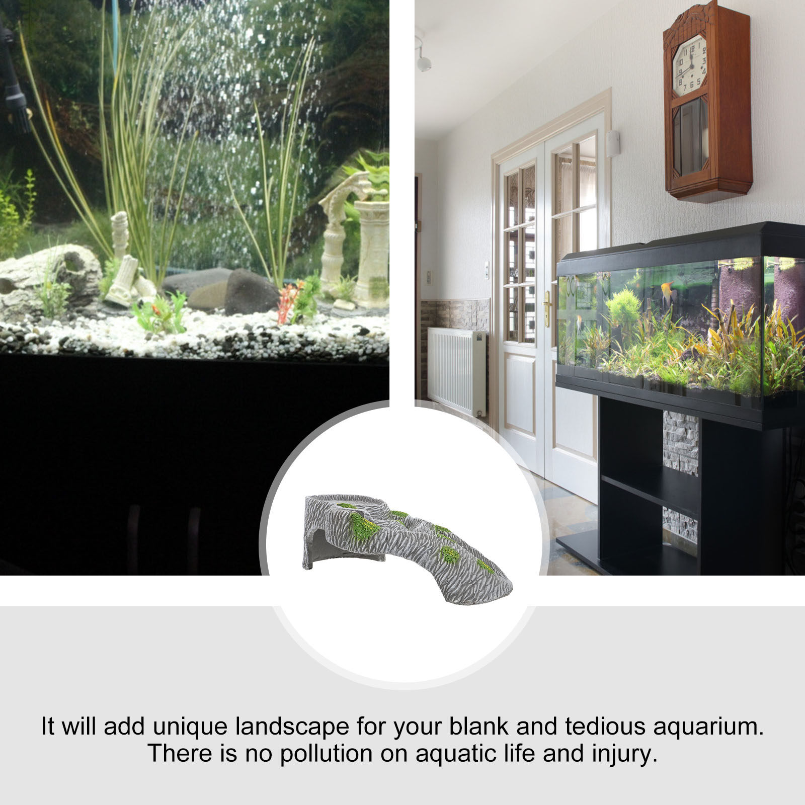 1 Pieza Plataforma de Resina p - Aquarium Fish Cave reseña y precio